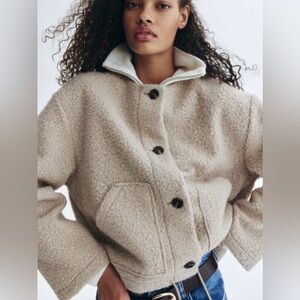 H&M Sold Out Women's Beige Wool Jacket